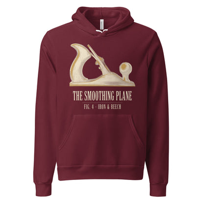 Fig. 4 The Smoothing Plane woodworking hoodie — Maroon, front