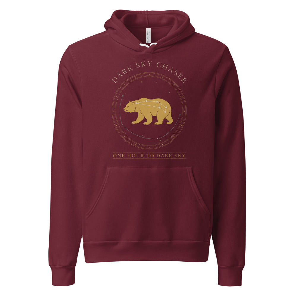 Dark Sky Chaser Ursa Major constellation astronomy hoodie — Maroon, front