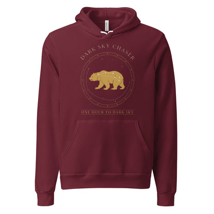 Dark Sky Chaser Ursa Major constellation astronomy hoodie — Maroon, front