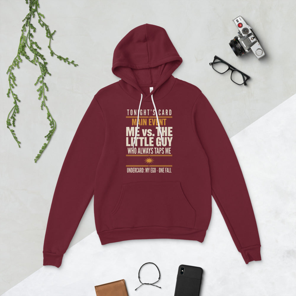 Tonight's Card funny Brazilian jiu jitsu hoodie — Maroon, flat lay