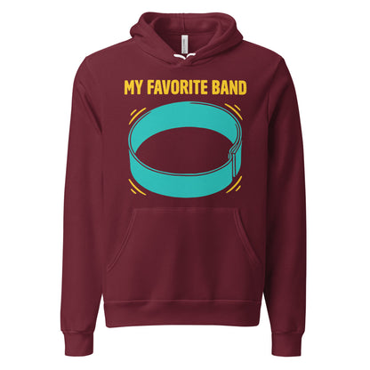 My Favorite Band funny physical therapy hoodie — Maroon, front