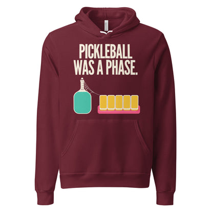 Pickleball Was A Phase funny mahjong hoodie — Maroon, front