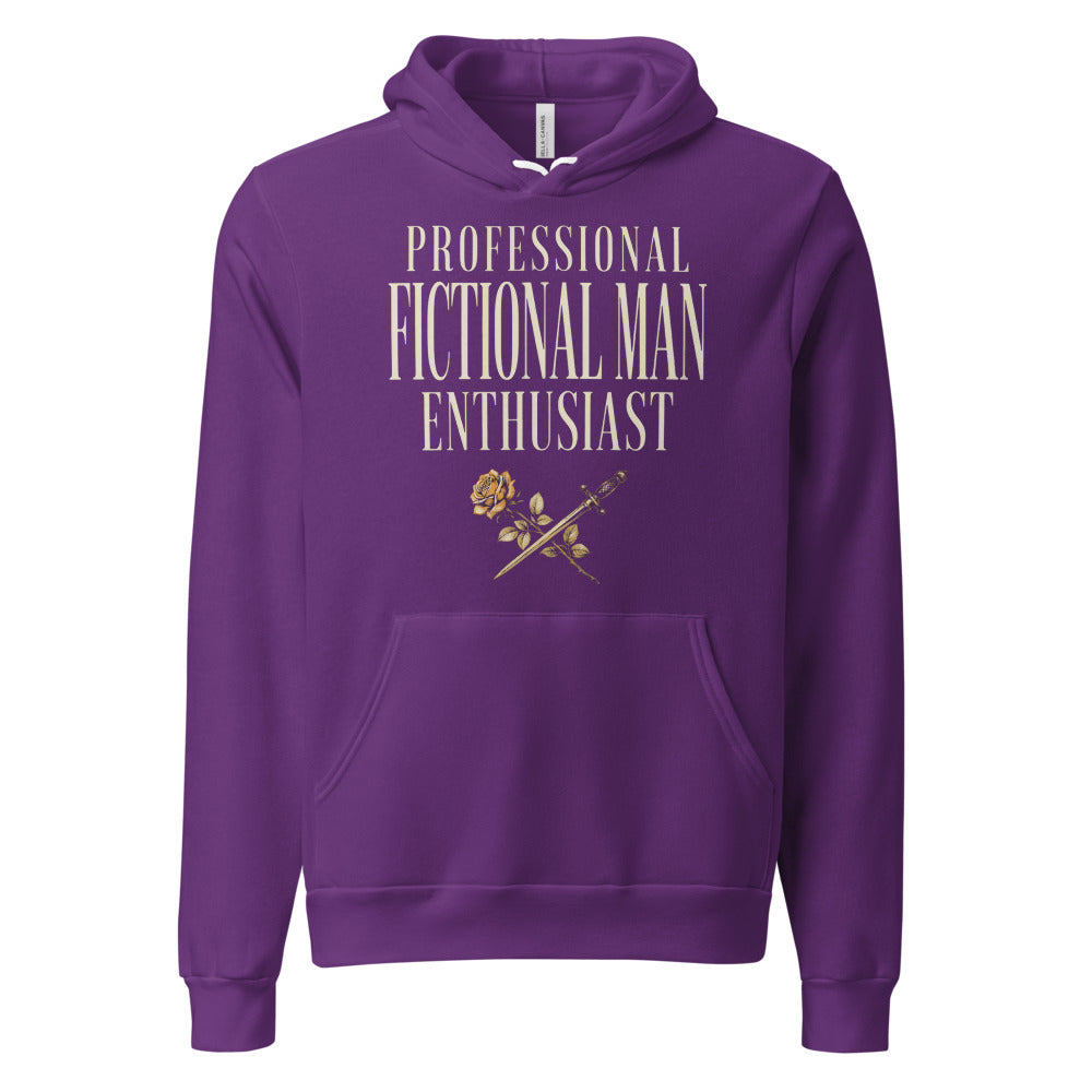 Professional Fictional Man Enthusiast book lover dark academia hoodie — Team Purple, front