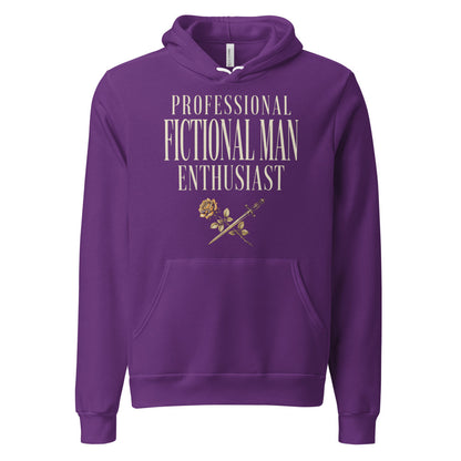 Professional Fictional Man Enthusiast book lover dark academia hoodie — Team Purple, front