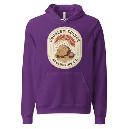 Problem Solver Bouldering Badge hoodie — Team Purple, front