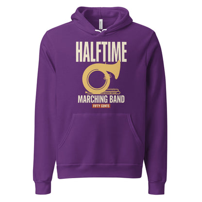 Official Halftime vintage marching band hoodie — Team Purple, front
