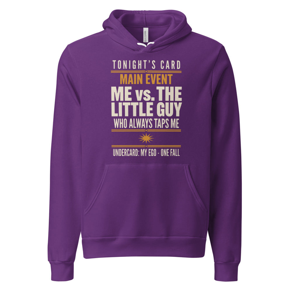 Tonight's Card funny Brazilian jiu jitsu hoodie — Team Purple, front