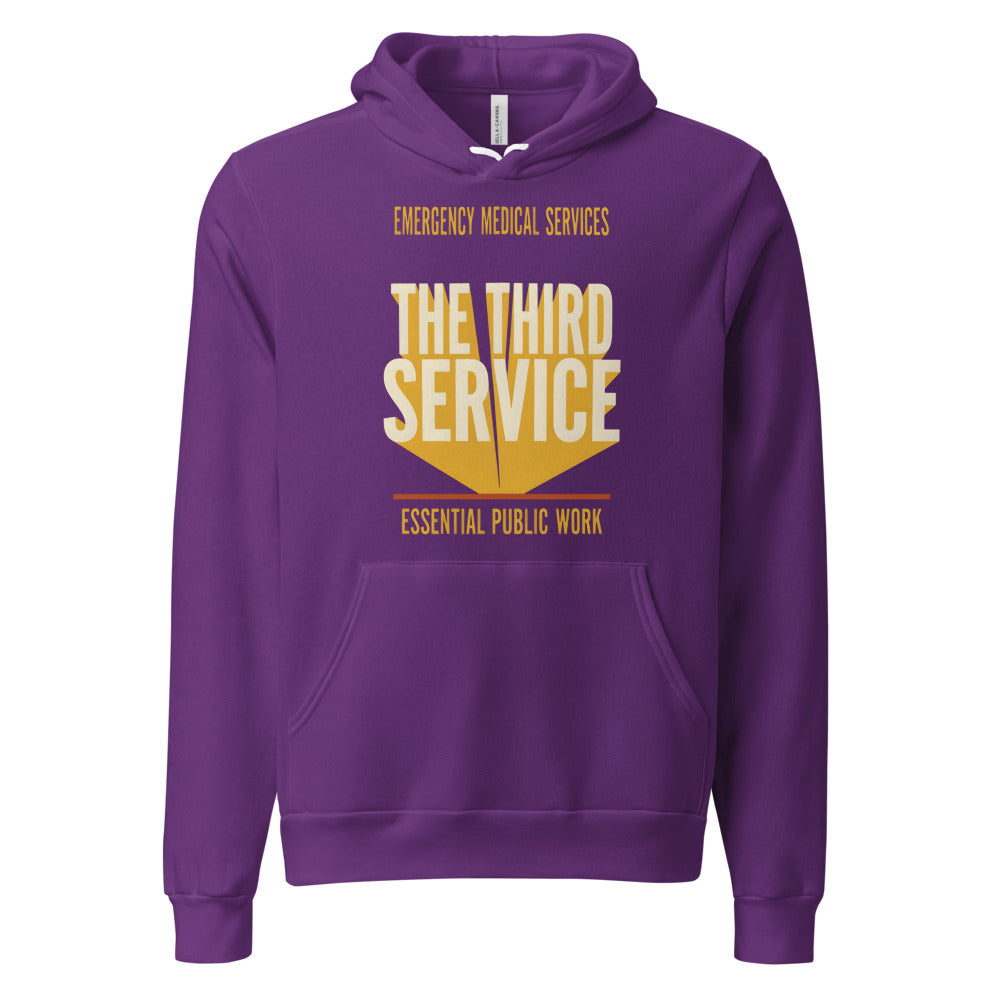 The Third Service EMS hoodie — Team Purple, front