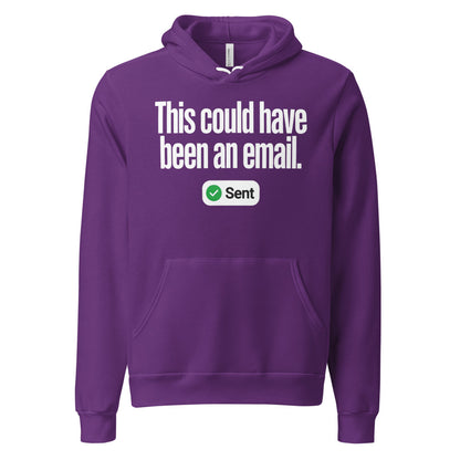 This Could Have Been An Email pullover hoodie — Team Purple, front