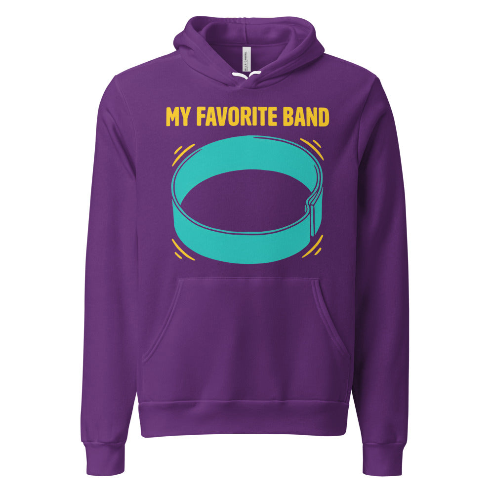 My Favorite Band funny physical therapy hoodie — Team Purple, front