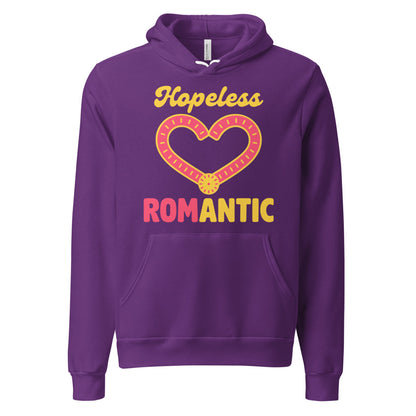 Hopeless ROMantic funny physical therapy hoodie — Team Purple, front