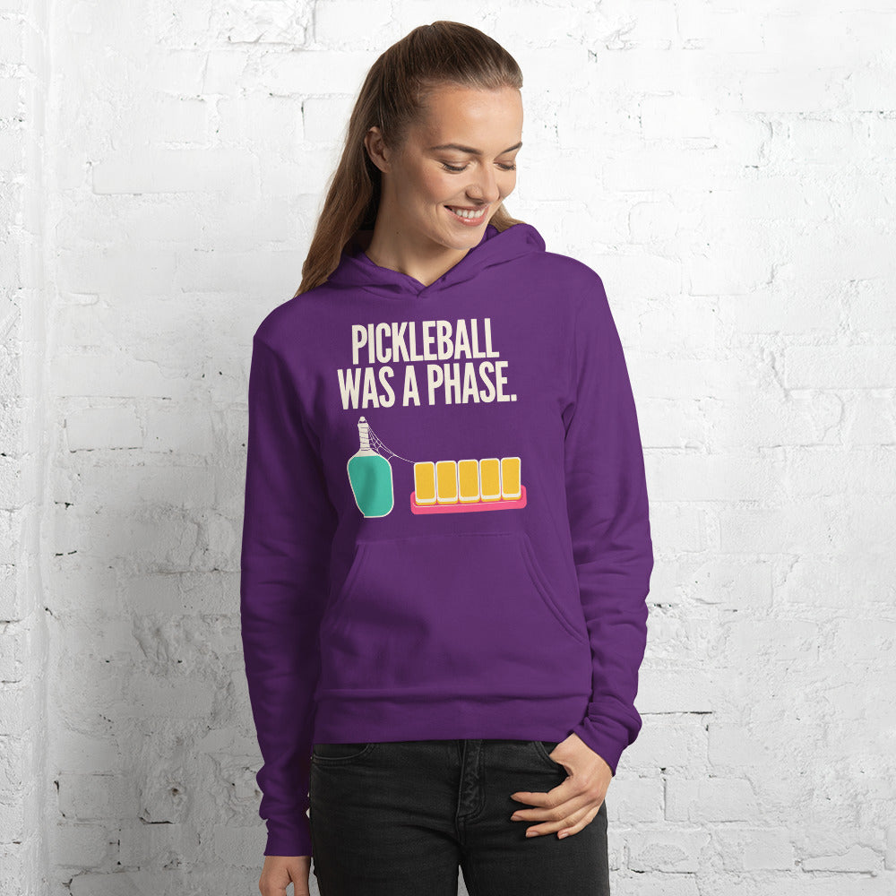 Pickleball Was A Phase funny mahjong hoodie — Team Purple, on model