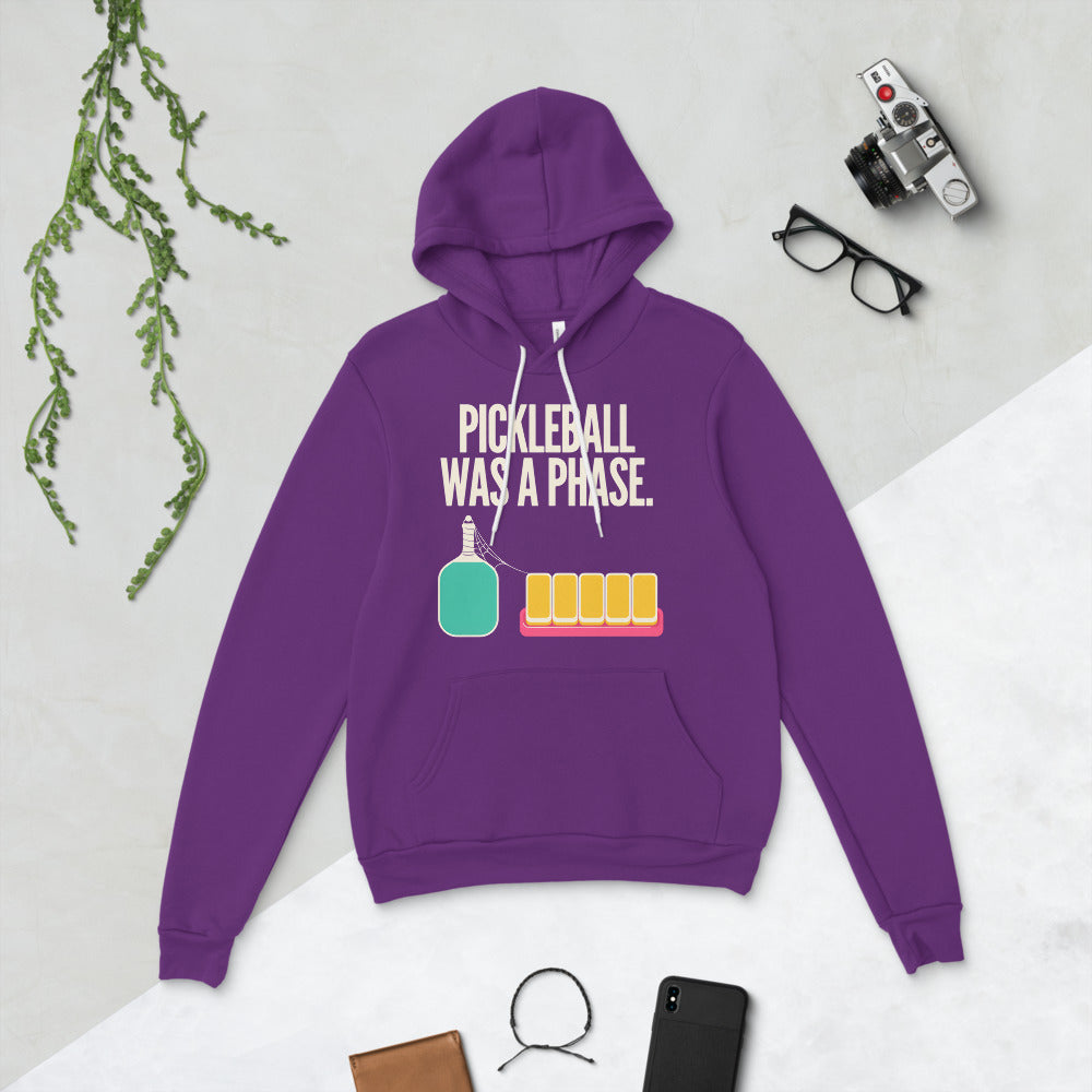 Pickleball Was A Phase funny mahjong hoodie — Team Purple, flat lay