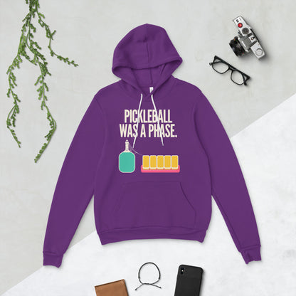 Pickleball Was A Phase funny mahjong hoodie — Team Purple, flat lay
