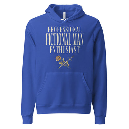 Professional Fictional Man Enthusiast book lover dark academia hoodie — True Royal, front