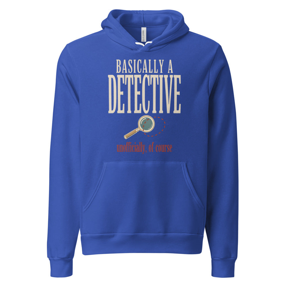 Basically a Detective vintage true crime hoodie — True Royal, front