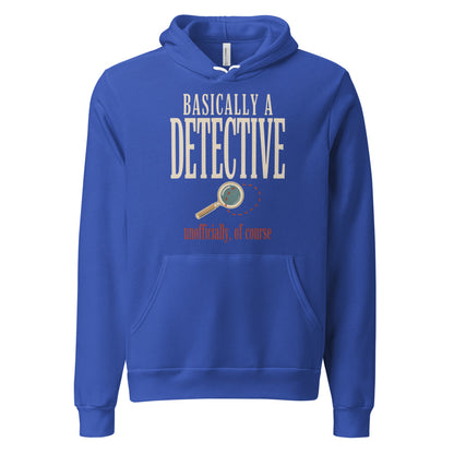 Basically a Detective vintage true crime hoodie — True Royal, front