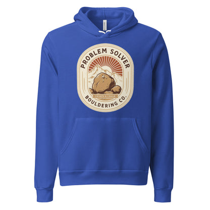 Problem Solver Bouldering Badge hoodie — True Royal, front