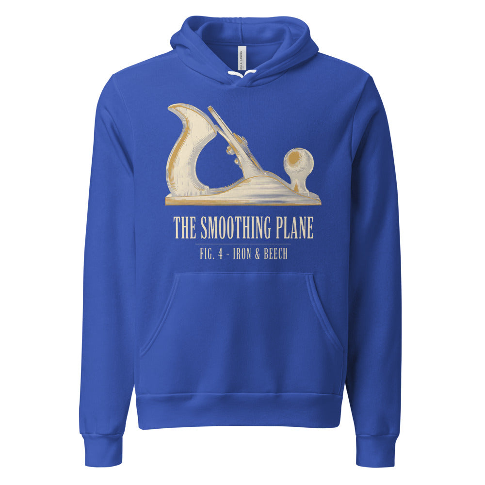 Fig. 4 The Smoothing Plane woodworking hoodie — True Royal, front