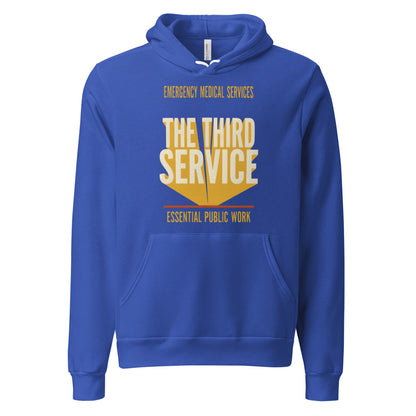 The Third Service EMS hoodie — True Royal, front