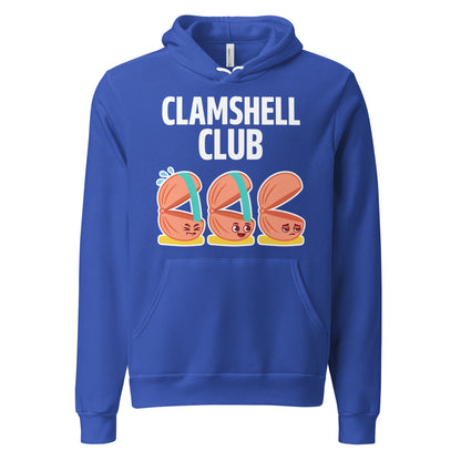 Clamshell Club funny physical therapy hoodie — True Royal, front