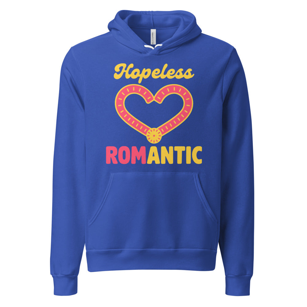 Hopeless ROMantic funny physical therapy hoodie — True Royal, front