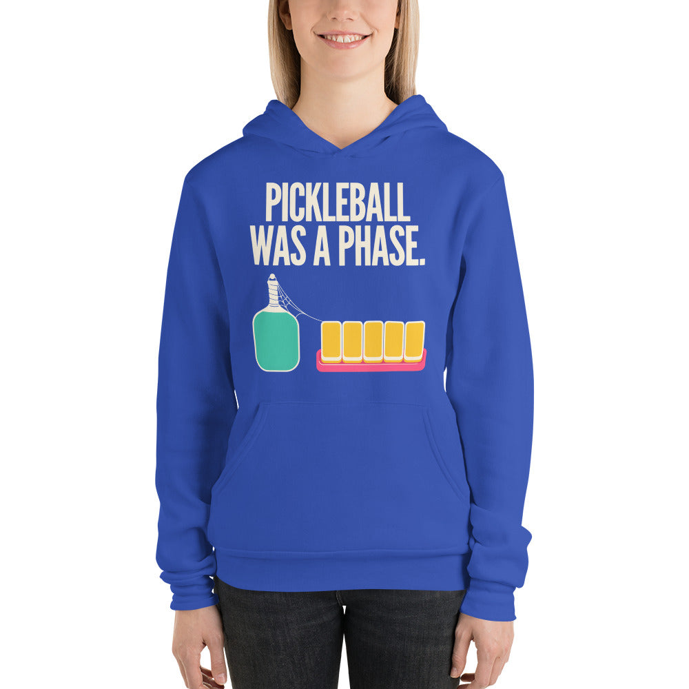 Pickleball Was A Phase funny mahjong hoodie — True Royal, on model