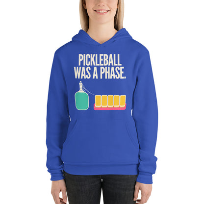 Pickleball Was A Phase funny mahjong hoodie — True Royal, on model