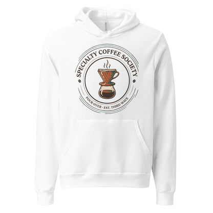 Specialty Coffee Society specialty coffee hoodie — White, front