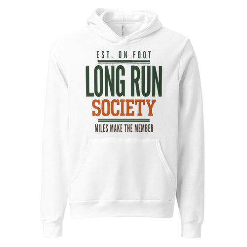 Run Club Hoodie, Running Club Hoodie, Long Run Society — Miles Make the Member Retro Hoodie