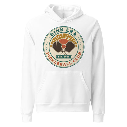 Dink Era Pickleball Club retro hoodie — White, front