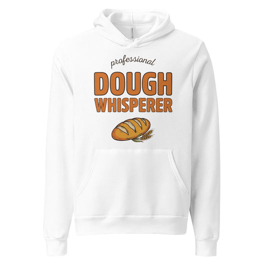 Professional Dough Whisperer funny baker hoodie — White, front