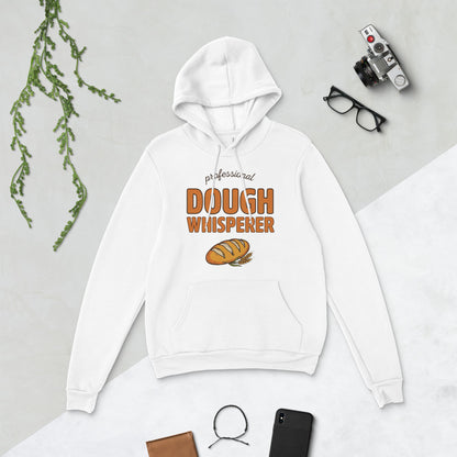 Professional Dough Whisperer funny baker hoodie — White, flat lay
