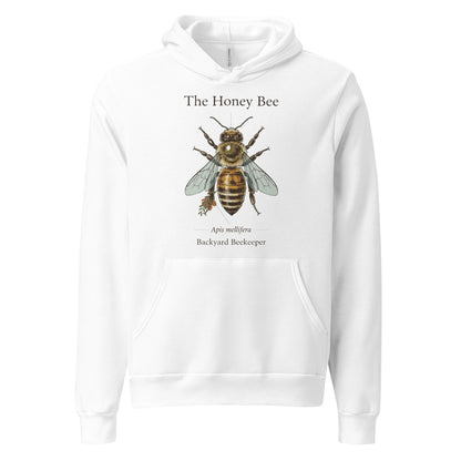 The Honey Bee Apis mellifera anatomical hoodie — White, front