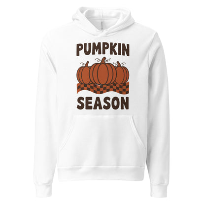 Pumpkin Season retro 70s fall hoodie — White, front