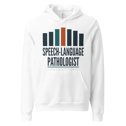 Mid-Century Clinic speech therapy hoodie — White, front
