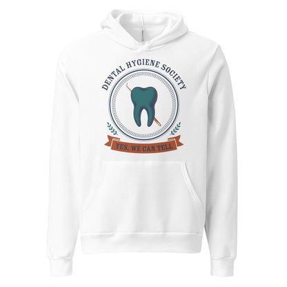 Dental Hygiene Society dental hygienist hoodie — White, front