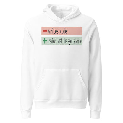 The Diff agentic AI engineer hoodie — White, front