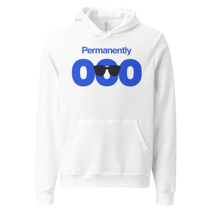 Permanently OOO out of office unisex hoodie — White, front