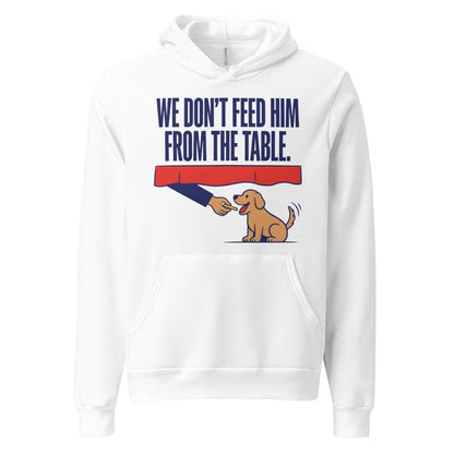 From The Table funny dog dad hoodie — White, front