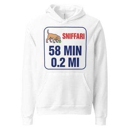 Sniff Walk Recap funny dog dad hoodie — White, front