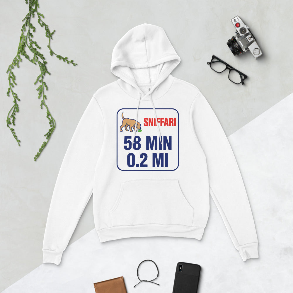 Sniff Walk Recap funny dog dad hoodie — White, flat lay