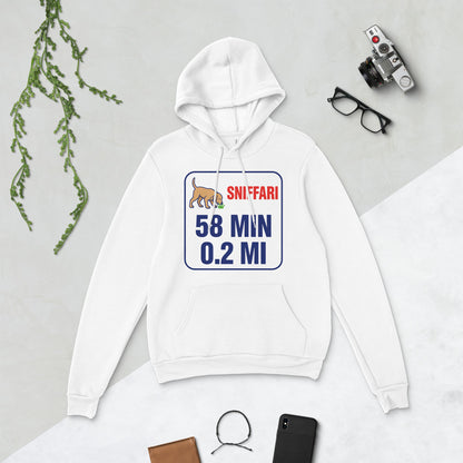 Sniff Walk Recap funny dog dad hoodie — White, flat lay