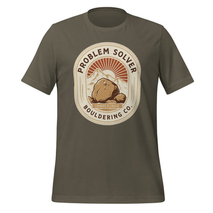 Problem Solver Bouldering Badge t-shirt — Army, front