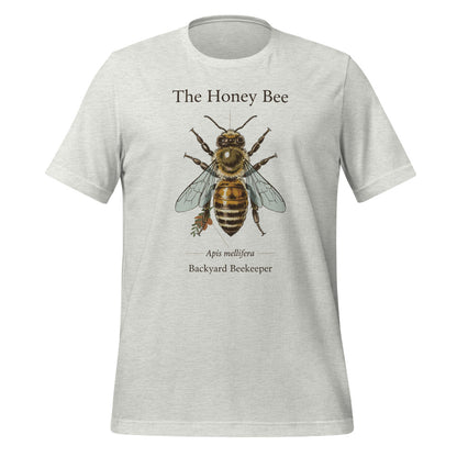 The Honey Bee Apis mellifera anatomical tee — Ash, front