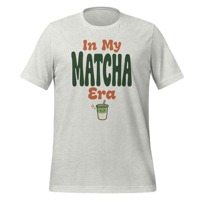 In My Matcha Era retro matcha tee — Ash, front