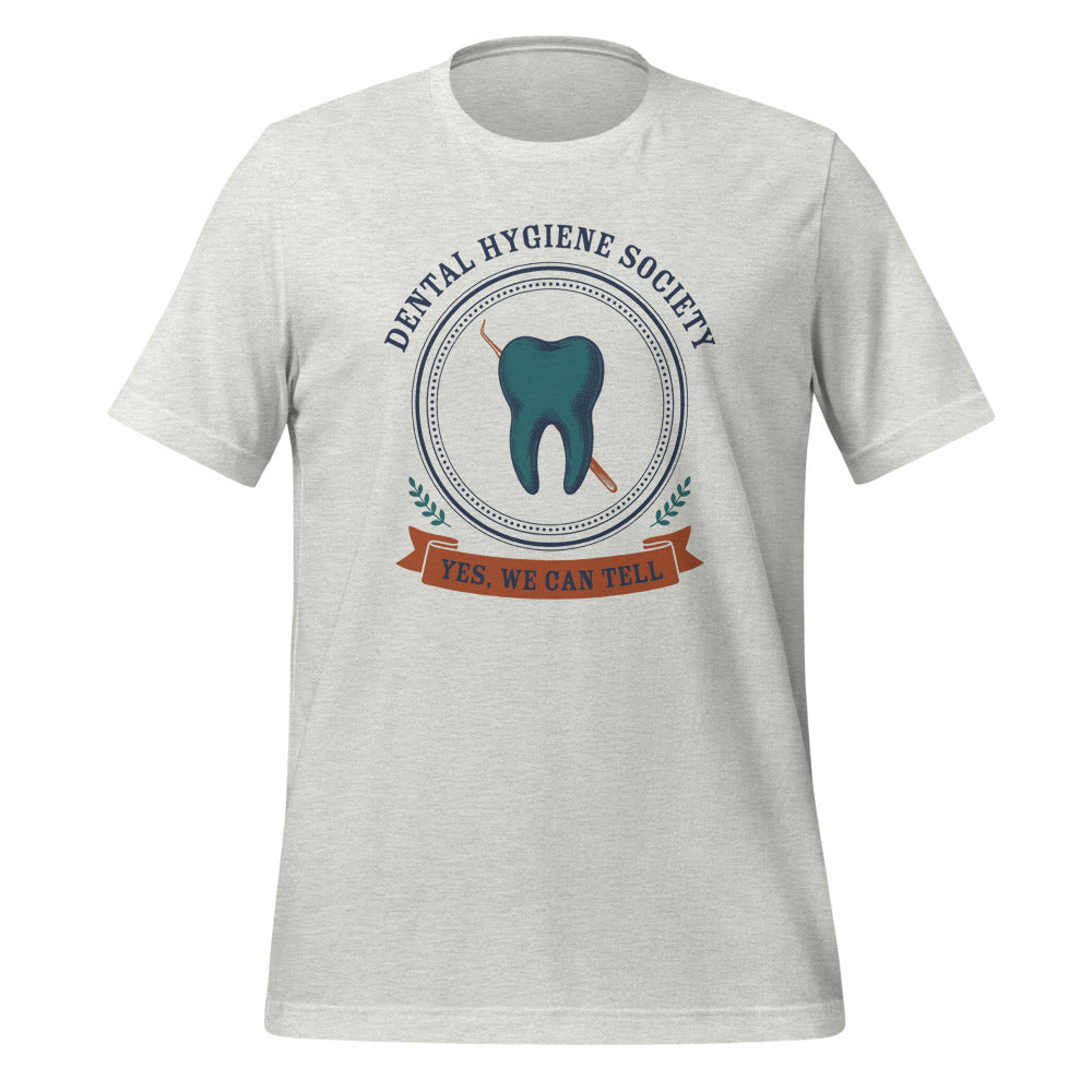 Dental Hygiene Society dental hygienist tee — Ash, front