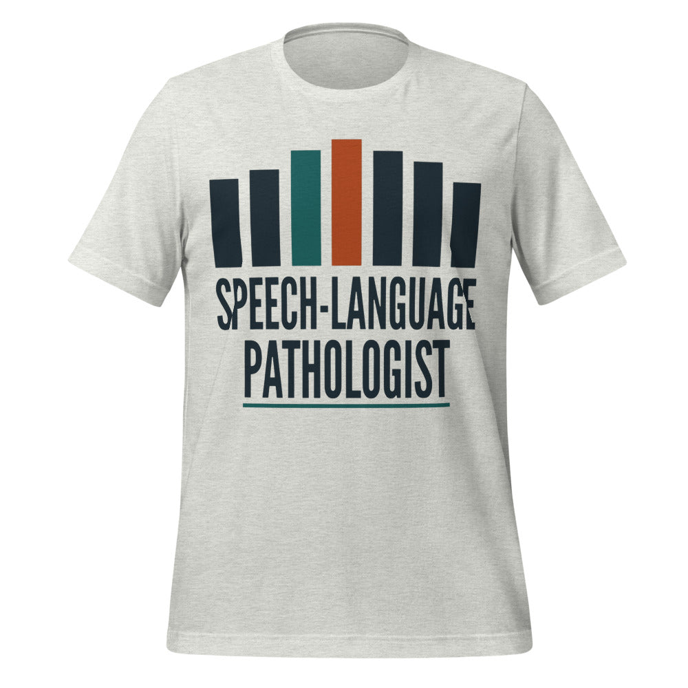 Mid-Century Clinic speech therapy tee — Ash, front