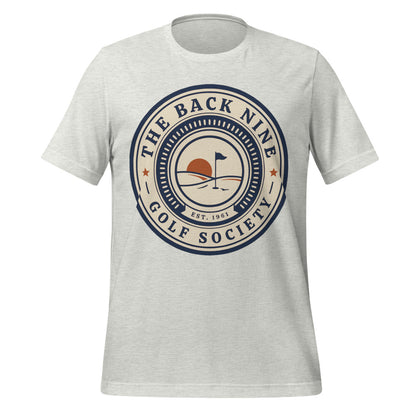 The Back Nine vintage golf roundel tee — Ash, front