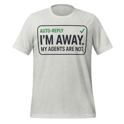 Auto-Reply agentic AI engineer tee — Ash, front